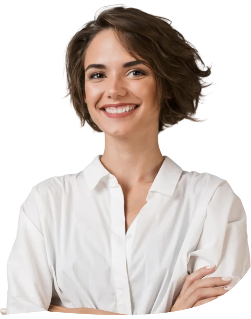 Our impact: educator with brand graphics