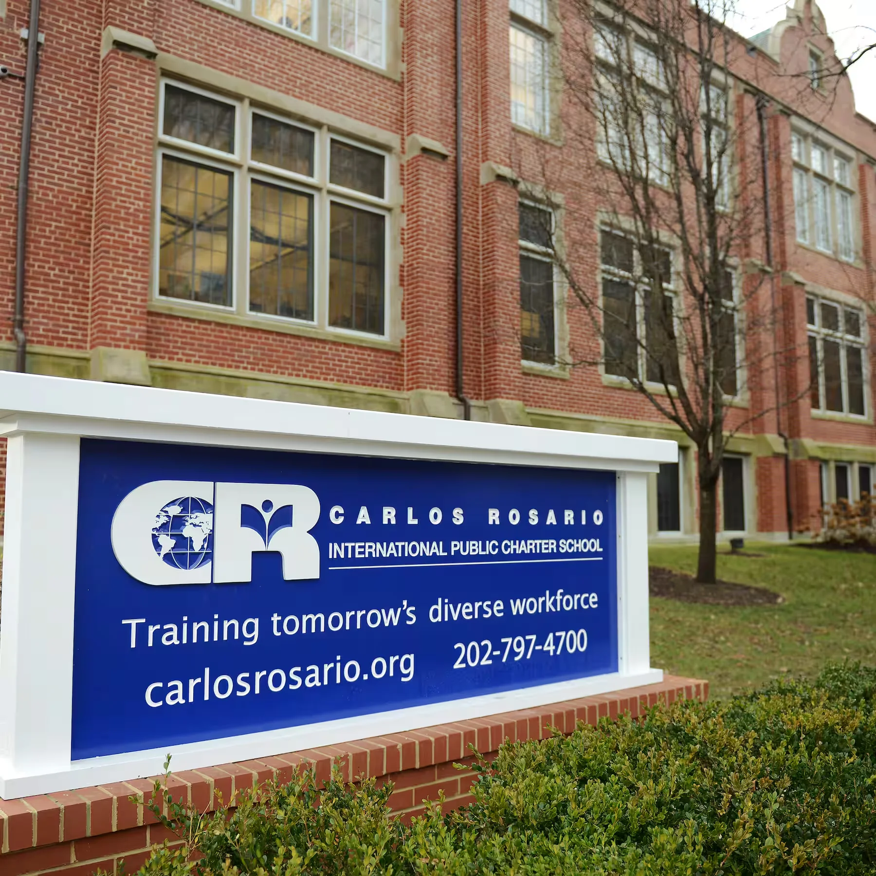 Carlos Rosario International Public Charter School building and signage