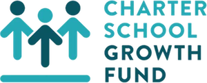 Teal logo featuring three upward-pointing figures and the text 'CHARTER SCHOOL GROWTH FUND