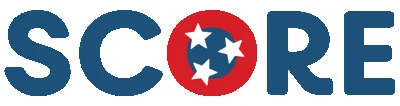 The word SCORE is displayed in blue, with the letter 'O' replaced by