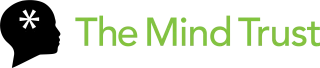 The Mind Trust logo features pixelated green text and a white asterisk on a black background.