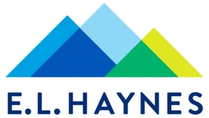 E.L. Haynes logo features three overlapping blue and green mountain triangles above the company name