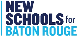 Text logo reads 'NEW SCHOOLS for BATON ROUGE' in dark and