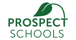The Prospect Schools logo features a dark green leaf icon above the bold green text. TITLE: